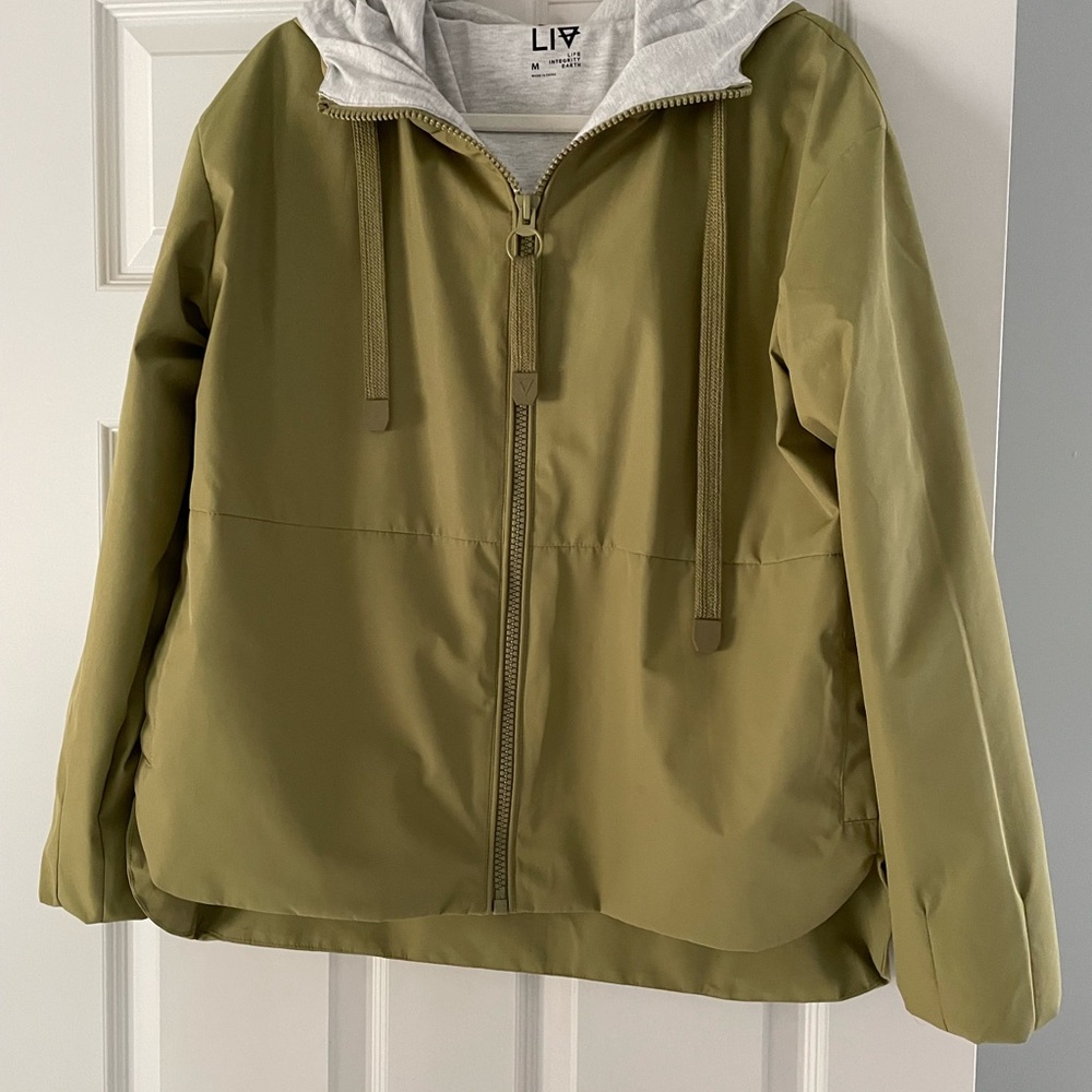 Stylish Khaki Utility Jacket with Hood